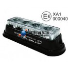 LED flitser Axixtech Tact 04 4 Leds ECE R65 vlakke montage Oranje
